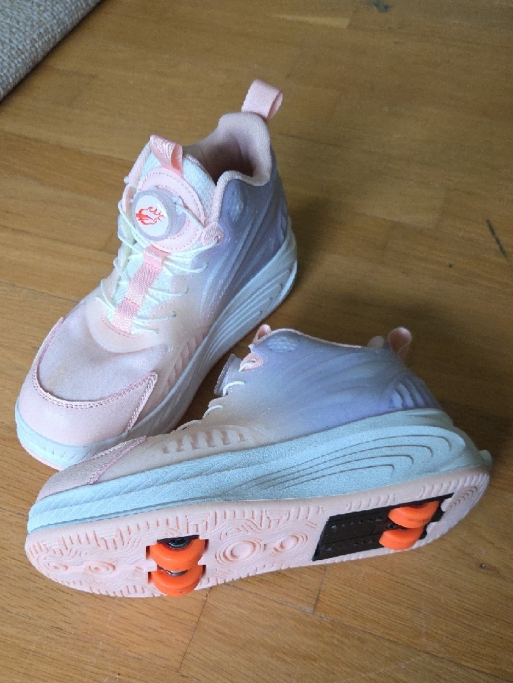 Pastel Ombre Pink to Lavender Rolling SKATE Sneakers